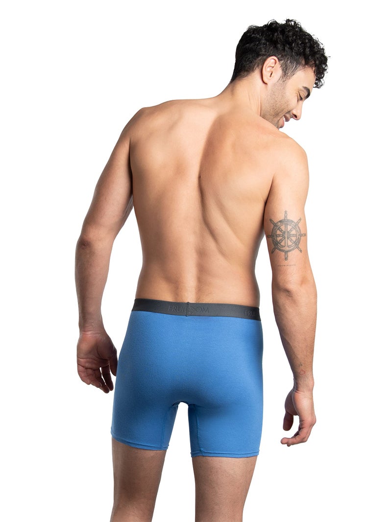 Fruit of the Loom mens Premium Tag-free Cotton Underwear (Regular & Big Man) Boxer Briefs, Boxer Brief - 4 Pack Assorted, Medium US - Image 3